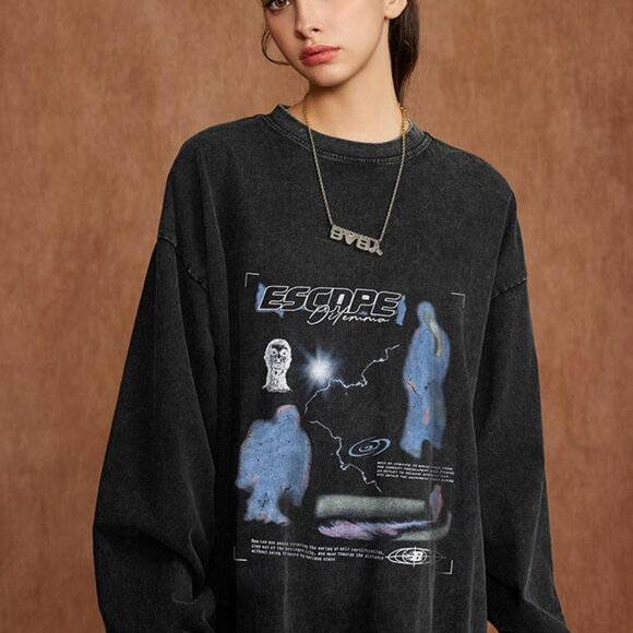 Fashion women's printed sweatshirt - Picture 2 of 4